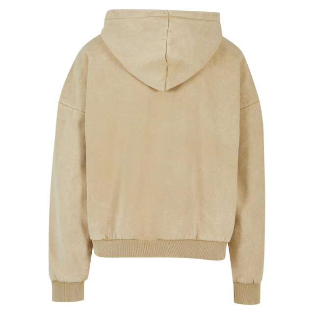 Urban Classics Heren 90's stone wash zwaargewicht full zip hoodie UTTN699_unionbeige large