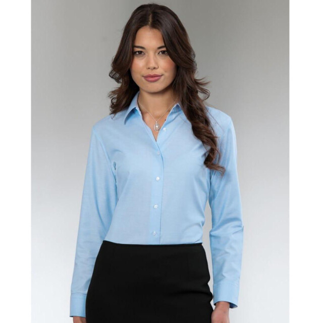 Russell Athletic Collectie dames lange mouw easy care oxford shirt UTFK743_oxfordblue large
