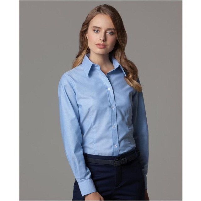 Russell Athletic Collectie dames lange mouw easy care oxford shirt UTFK743_oxfordblue large