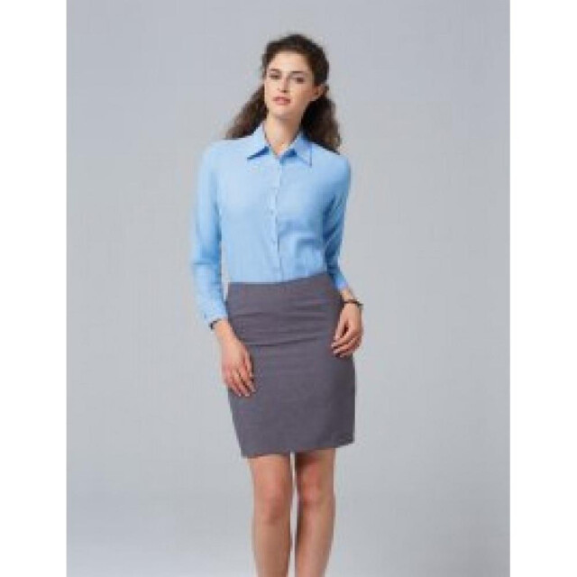 Russell Athletic Collectie dames lange mouw easy care oxford shirt UTFK743_oxfordblue large