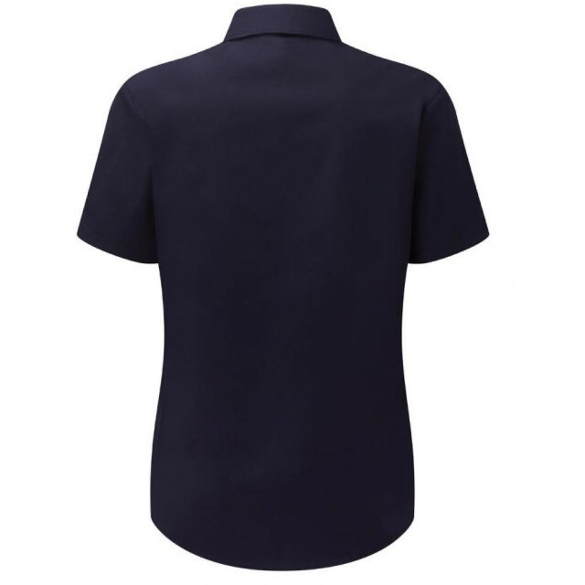 Russell Athletic Collectie dames korte mouwen poly-katoen easy care poplin shirt UTFK749_frenchnavy large