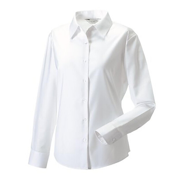 Russell Athletic Collectie dames lange mouw easy care oxford shirt UTFK743_white large