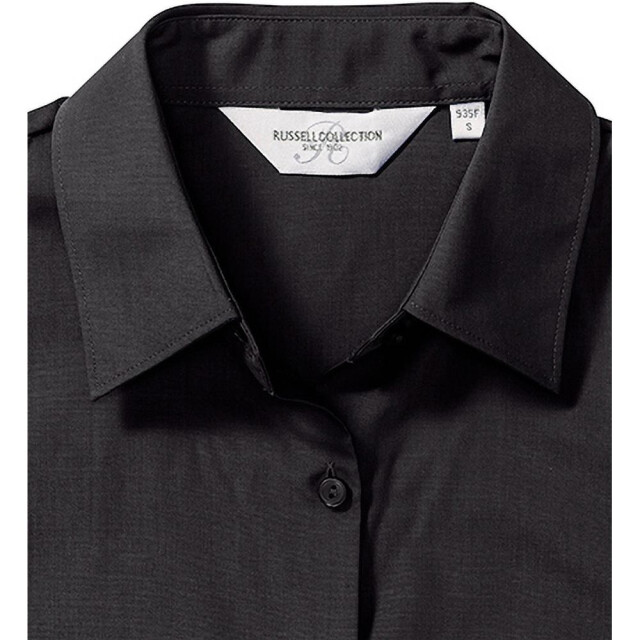 Russell Athletic Collectie dames korte mouwen poly-katoen easy care poplin shirt UTFK749_black large