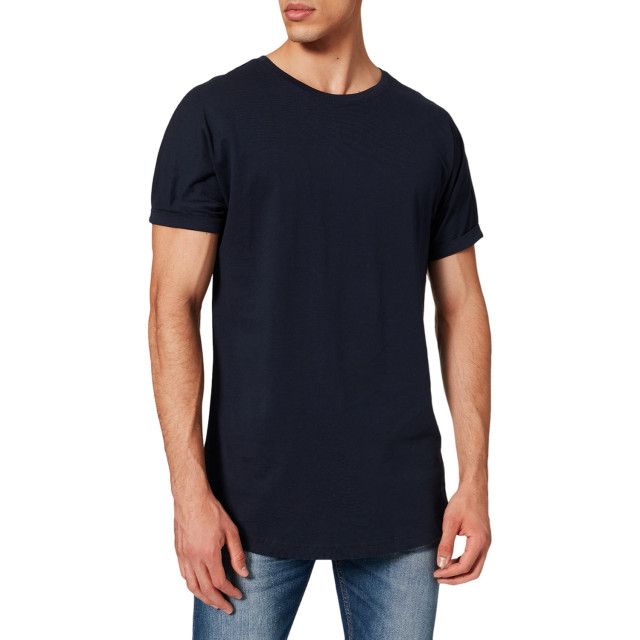 Urban Classics Heren lang t-shirt met omslag UTTN996_midnightnavy large