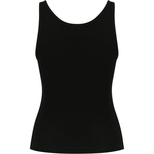 Urban Classics Dames basic geribd organisch tanktopje (verpakking van 2) UTTN994_black large