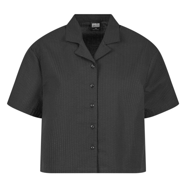 Urban Classics Dames seersucker overhemd UTTN999_black large