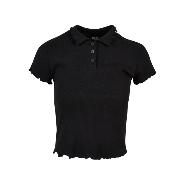 Urban Classics Dames geribd poloshirt UTTN690_black large