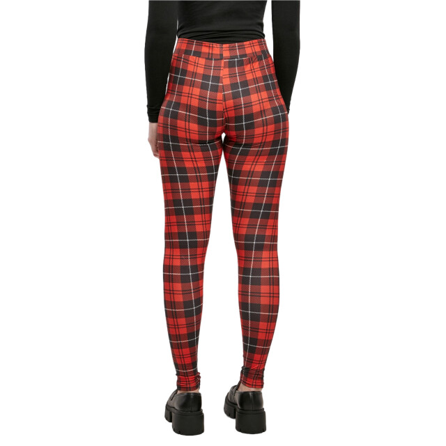 Urban Classics Dames zachte geruite legging UTTN990_red large