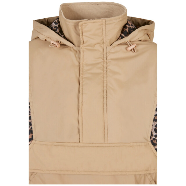 Urban Classics Dames pull over jas met luipaardprint UTTN972_unionbeigewine large