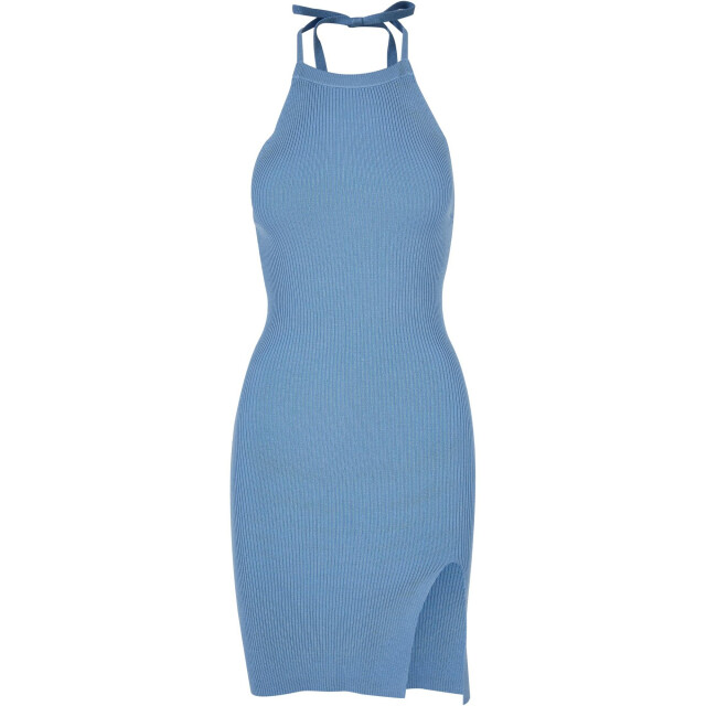Urban Classics Dames ribgebreide halter hals jurk UTTN668_horizonblue large