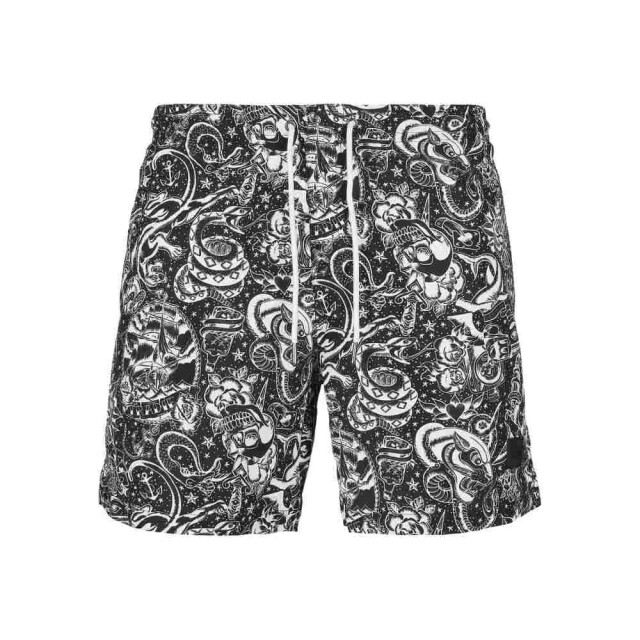 Urban Classics Heren tattoo zwemshorts UTTN958_whiteblack large
