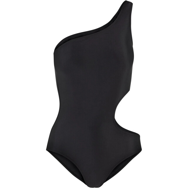 Urban Classics Dames uitgesneden asymmetrisch eendelig zwempak UTTN956_black large