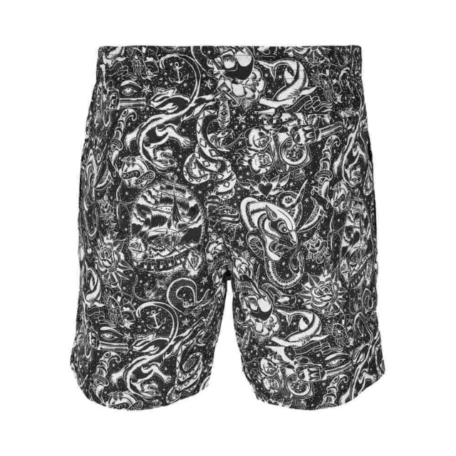Urban Classics Heren tattoo zwemshorts UTTN958_whiteblack large