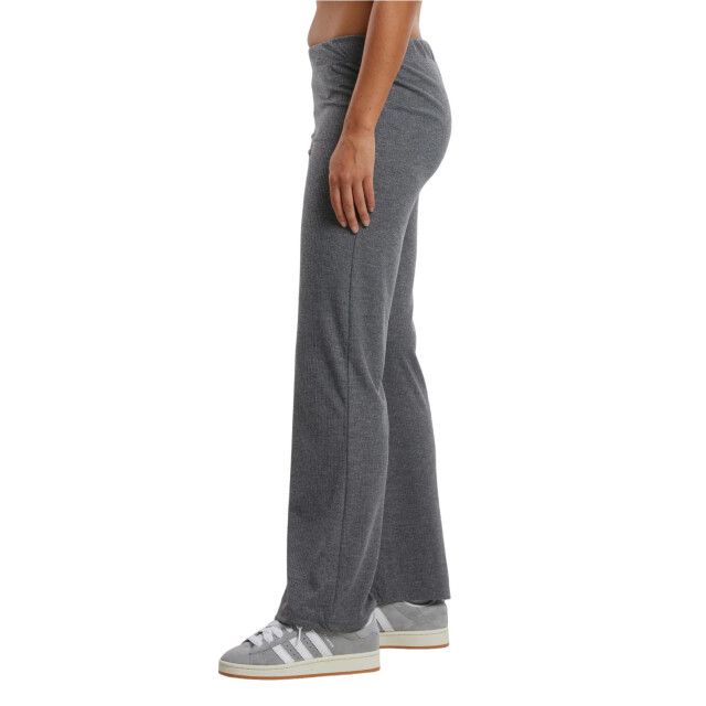 Urban Classics Dames ribbroek UTTN943_darkgreymelange large