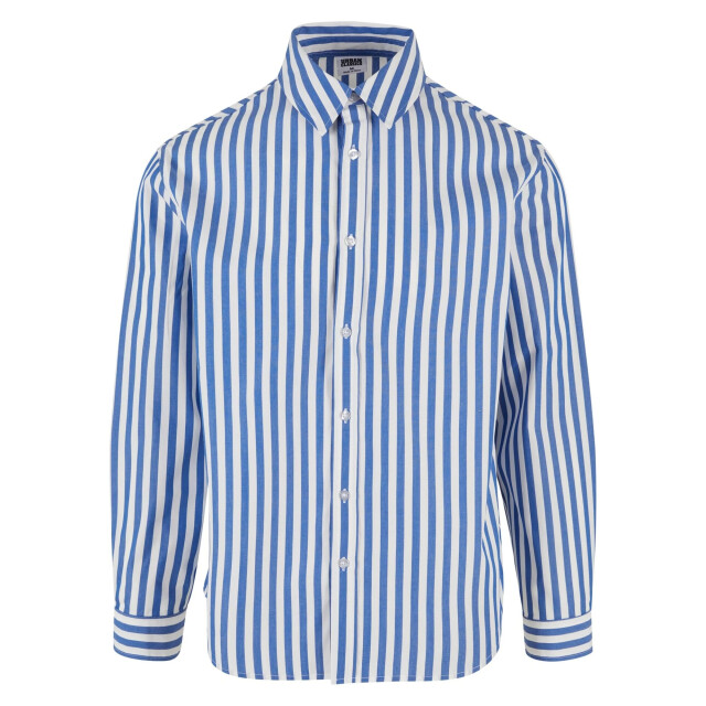 Urban Classics Heren gestreept zomer overhemd UTTN954_whiteblue large