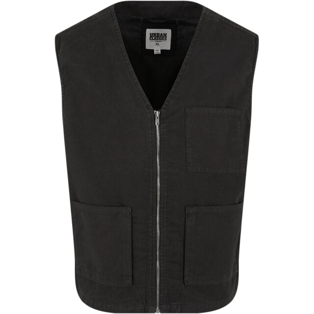 Urban Classics Heren biologisch katoenen gilet UTTN932_black large