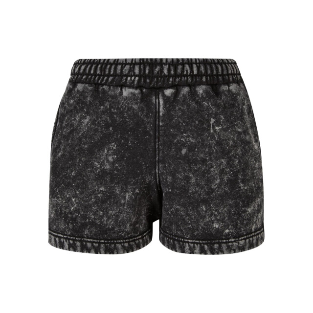 Urban Classics Dames badstof gewassen sweat shorts UTTN933_black large