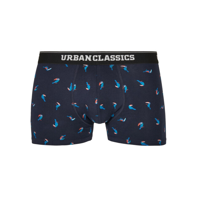 Urban Classics Heren bird boxer shorts (set van 3) UTTN936_darkblueorangecharcoal large