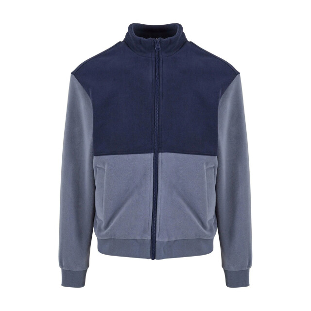 Urban Classics Heren polar fleece jas met kleurblok UTTN657_navycloudsky large
