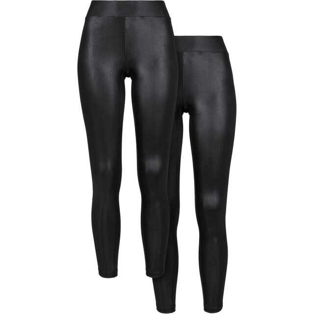 Urban Classics Dames synthetisch leren legging (set van 2) UTTN939_black large