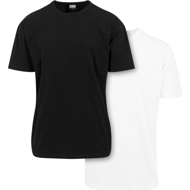 Urban Classics Heren oversized t-shirt (set van 2) UTTN927_blackwhite large