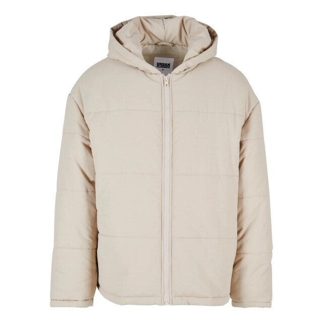 Urban Classics Heren block pufferjas met capuchon UTTN923_wetsand large