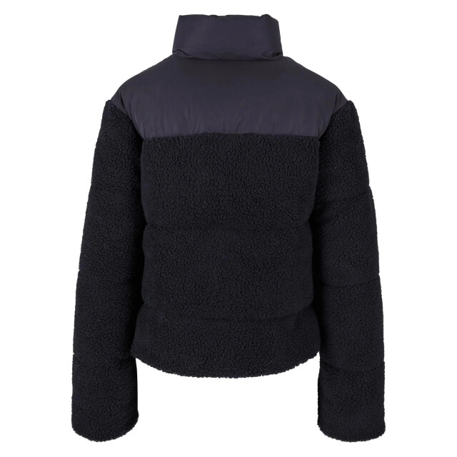 Urban Classics Dames sherpa korte gewatteerde jas UTTN646_black large