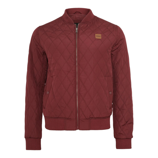 Urban Classics Heren diamond nylon gewatteerd jasje UTTN634_burgundy large