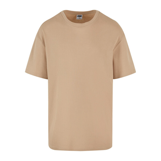 Urban Classics Heren wafel t-shirt UTTN640_unionbeige large