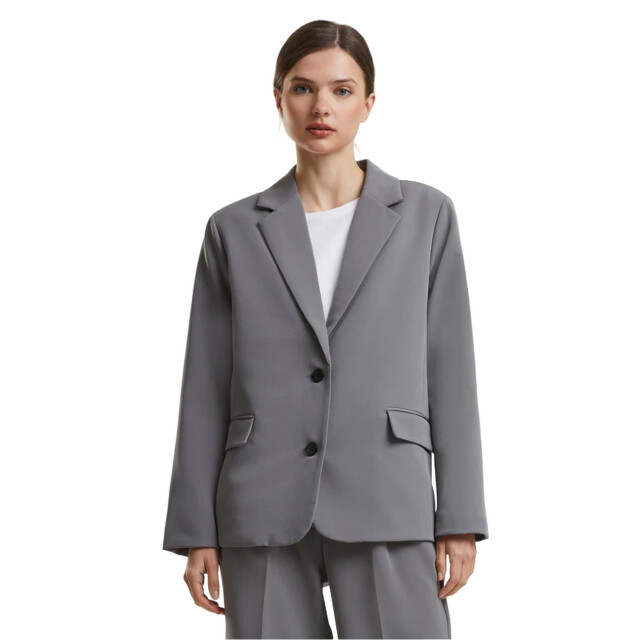 Urban Classics Dames single-breasted lange blazer UTTN914_cloudgrey large
