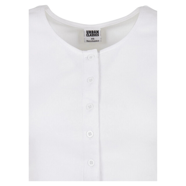 Urban Classics Dames ribbed button-down crop top UTTN596_white large