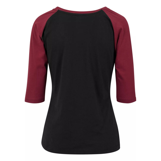 Urban Classics Dames contrast raglan 3/4 mouw top UTTN890_blackburgundy large