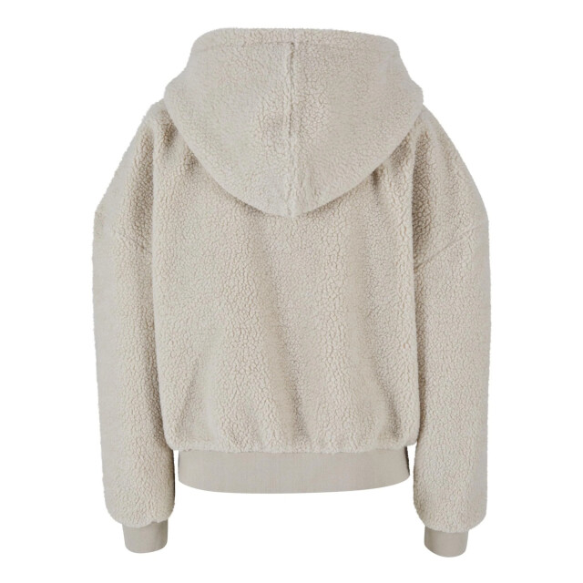 Urban Classics Dames sherpa oversized full zip hoodie UTTN905_wetsand large