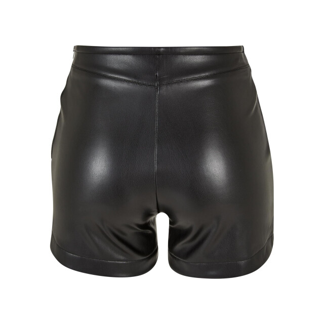 Urban Classics Dames synthetisch leren korte broek UTTN628_black large