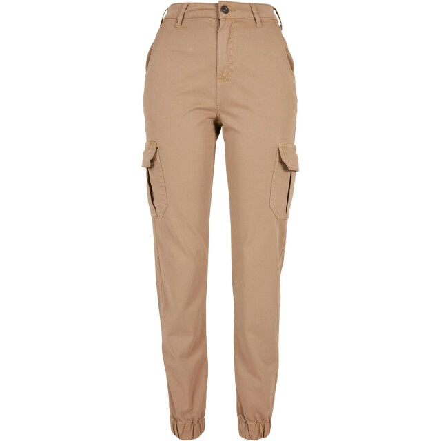 Urban Classics Dames cargo broek met hoge taille UTTN590_unionbeige large