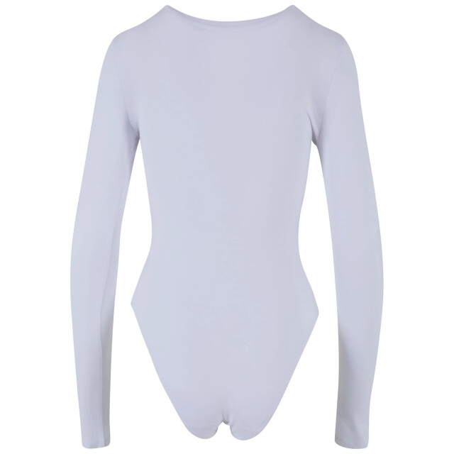 Urban Classics Dames stretch jersey body met lange mouwen UTTN886_white large