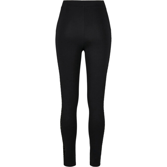 Urban Classics Dames legging met kanten vlokjesprint UTTN584_black large
