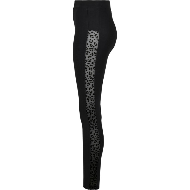 Urban Classics Dames legging met kanten vlokjesprint UTTN584_black large