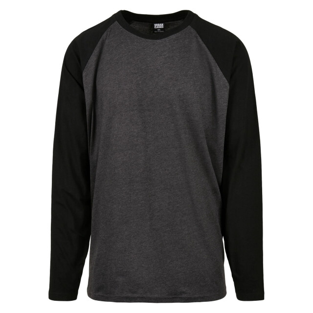 Urban Classics Heren raglan t-shirt met contrasterende mouwen UTTN881_charcoalblack large
