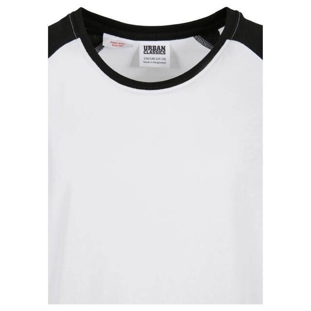 Urban Classics Meisjes contrast raglan t-shirt UTTN875_whiteblack large