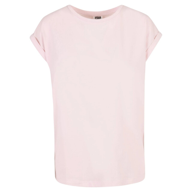 Urban Classics Dames biologisch katoenen verlengd schouder t-shirt UTTN883_pink large