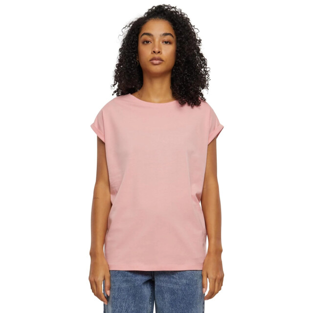 Urban Classics Dames verlengd schouder t-shirt UTTN574_pinklemonade large