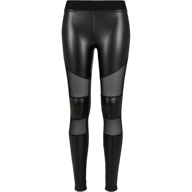 Urban Classics Dames faux leather mesh technische legging UTTN562_black large