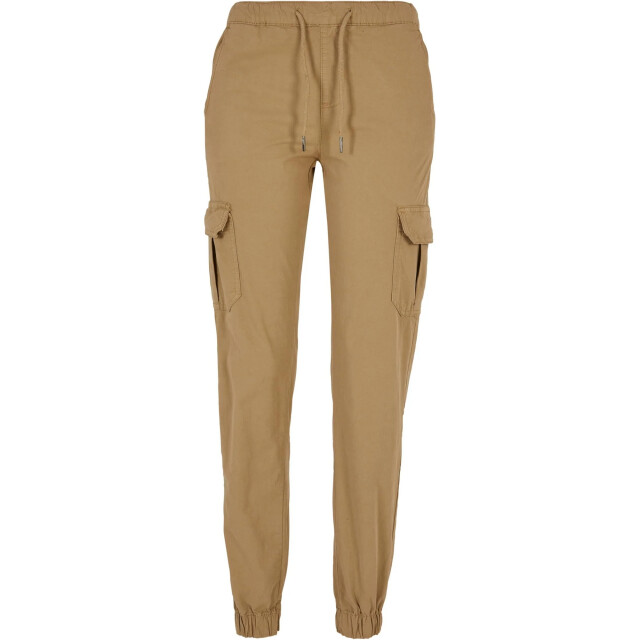 Urban Classics Dames cargo pocket hoge taille joggingbroek UTTN571_unionbeige large