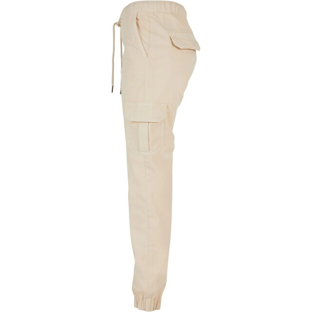 Urban Classics Dames cargo pocket hoge taille joggingbroek UTTN571_whitesand large
