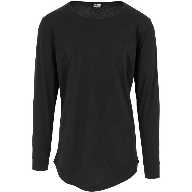 Urban Classics Heren fashion gevormd t-shirt met lange mouwen UTTN573_black large
