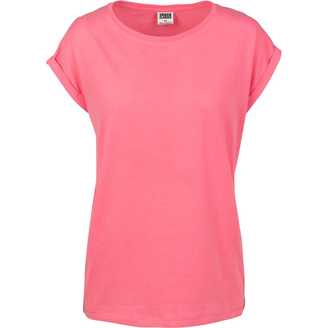 Urban Classics Dames verlengd schouder t-shirt UTTN574_pinkgrapefruit large