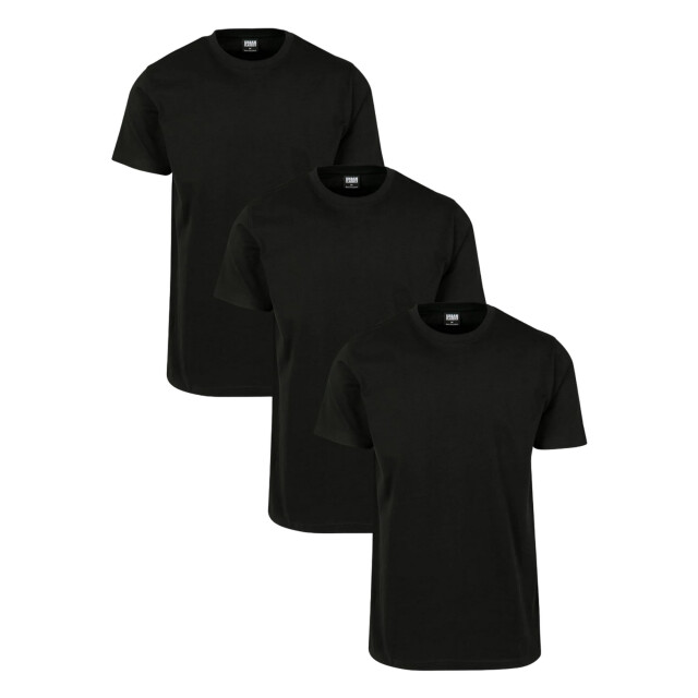 Urban Classics Heren basic t-shirt (set van 3) UTTN838_black large