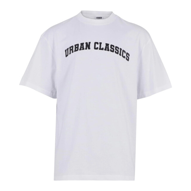 Urban Classics Heren college logo lang t-shirt UTTN826_white large