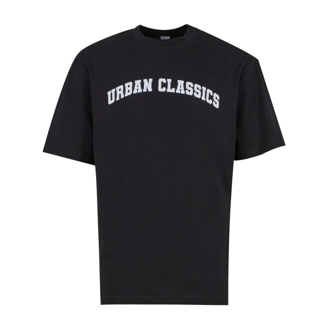Urban Classics Heren college logo lang t-shirt UTTN826_black large